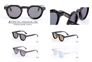 LMA AT9009 Retro Round Shades Women Handmade Transparent Gray Gradient TAC Lens Acetate Men High Quality Lunettes <span class=keywords><strong>De</strong></span> Soleil - Product Image 6