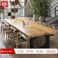 Mesa de Comedor Plegable Cuadrada de Madera Maciza Industrial Resistente para 10 Personas con Diseño Duradero para Uso Comercial en Restaurantes