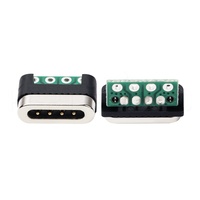 Conector magnético pcb de datos de 4 pines pogo con hembra y macho