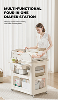 Table à langer portable moderne pour bébé, mobilier de jeu intérieur avec commode, en plastique, pour crèche et centre de soins à domicile