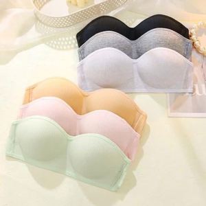 Women Push up Strapless Bra Wedding Brassiere Back 1/2 Cup Band Sexy Gathering Invisible Bra - Product Image 2