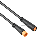 Adaptateur de câble étanche IP64 en PVC/Nylon M8 personnalisé, connecteurs mâles/femelles 3P/6P en cuivre pour alimentation de moteur de vélo électrique