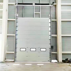 Portes de <span class=keywords><strong>garage</strong></span> basculantes automatiques en acier de style moderne de haute qualité installées pour les hôtels d'atelier d'entrepôt et les surfaces finies - Product Image 2