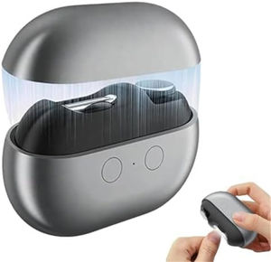 Portable Electric Nail Clipper with Charging Case Metal Body <b>Round</b> Design for Finger Nail Care Adult Use - Product Image 1