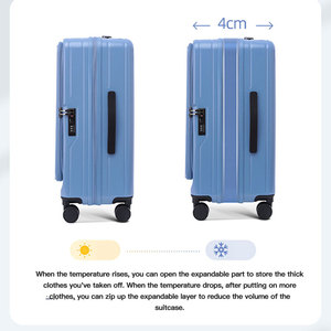 <span class=keywords><strong>Valise</strong></span> rigide à roulettes avec poignée souple, serrure à clé TSA, imperméable, ouverture frontale - Product Image 4