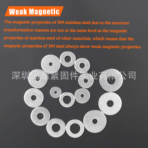 304 Stainless Steel Flat Washers Assortment Kit 240 Pieces DIN Standard Bright Finish 2B Surface Grade 300 Series - Product Image 4