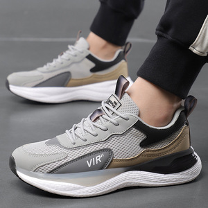 Chaussures de course d'été en maille pour hommes Virii, bout rond, à lacets, respirantes, baskets sportives décontractées, semelle extérieure en caoutchouc, logo sérigraphié - Product Image 3