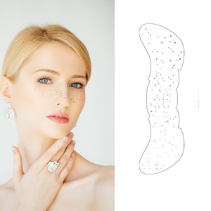 Metallic <b>Glitter</b> Freckle Temporary Tattoo Sticker Gold Silver Rose Gold Waterproof Face Patch for Party Festival Use - Product Image 4