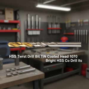 Foret hélicoïdal HSS avec tête revêtue de TiN 1070, forets HSS Co brillants - Product Image 3
