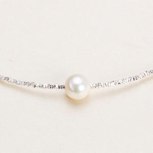 Collar de Perlas de Agua Dulce, Diseño de Clavícula, Simple, Dulce y Moderno, Joyería de Plata 925 al por Mayor - Product Image 4