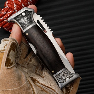 Navaja <span class=keywords><strong>de</strong></span> Bolsillo Plegable <span class=keywords><strong>de</strong></span> <span class=keywords><strong>Acero</strong></span> Inoxidable con Mango <span class=keywords><strong>de</strong></span> Madera, Decoración <span class=keywords><strong>de</strong></span> Lobo y Funda <span class=keywords><strong>de</strong></span> Nailon, para Actividades al Aire Libre y Camping, Promoción del Día del Padre - Product Image 6
