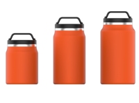 Bouteille d'eau isolée de 64oz, 18/8 de qualité alimentaire, pour boire chaud et froid, idéale pour les voyages, la randonnée, le camping, les sports et les jeux.