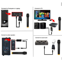 Microphone sans fil USB dynamique pour bus touristique, avec construction métallique, portable et léger, pour ordinateur portable et karaoké