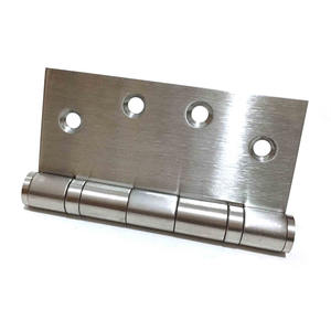 Charnières de porte de sécurité en acier inoxydable épaissies 102*102*3mm, charnières pliantes à battant, finition satinée, design moderne pour portes et salles de bain - Product Image 1