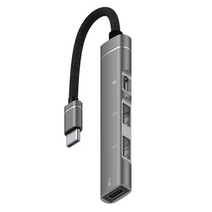 Ttl Type C Hub 4 puertos Usb 2.0 de aleación de aluminio para carga de portátiles y teléfonos - Product Image 4