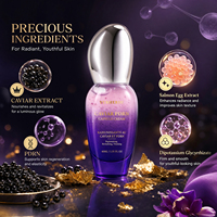 Crème Visage Hydratante et Raffermissante au Caviar PDRN en Capsules 40ml, Technologie Micro-Capsule pour un Éclat Revitalisant – Vente en Gros Direct Usine