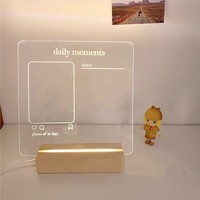 Yuyun-iluminación inteligente a base de madera, luz nocturna acrílica creativa USB, venta al por mayor