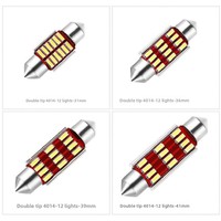 Lumière LED à double embout pour la lecture des plaques d'immatriculation, éclairage intérieur de toit de voiture avec gradation progressive