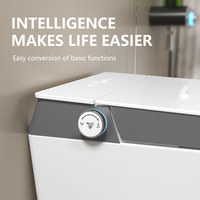 WC intelligent en céramique PLMR Y59 au design moderne, multi-tension, à poser au sol, avec siège chauffant automatique et double chasse d'eau