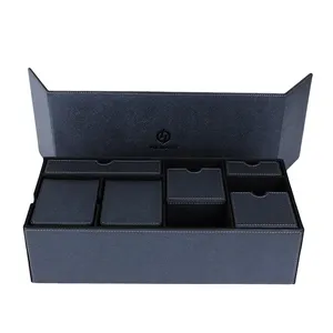 صندوق بطاقات مخصص من Yugioh MTG لبطاقة التداول من الجلد الصناعي لعبة تخزين على سطح السفينة