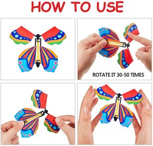 السحر تحلق فراشة بالطاقة الرياح حتى شريط مطاطي فراشة ل مفاجأة هدية أو حزب اللعب - Product Image 5