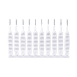 Shower Head <b>Cleaner</b> Brush Nylon Bristles Bathroom Cleaning Tool 10 Pack <b>Plastic</b> Handle - Product Image 1