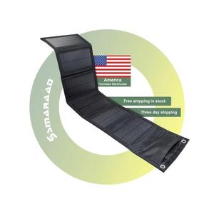 Stock US, livraison rapide : Panneau solaire monocristallin portable et pliable 60W avec sortie USB pour la recharge de batteries d'urgence en extérieur - Product Image 2