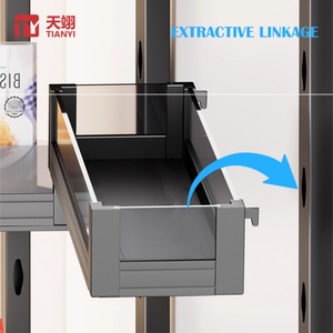 Universal Aluminum Alloy <b>Kitchen</b> Storage Cabinet with Durable <b>Pull</b> <b>Out</b> Design Practical Organizer for Cabinet Drawer <b>Basket</b> - Product Image 5
