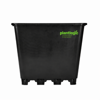 Pot Tanaman Plastik PP Persegi Tahan Lama dengan Lubang Drainase, Cocok untuk Penggunaan di Kebun dan Rumah Kaca Luar Ruangan