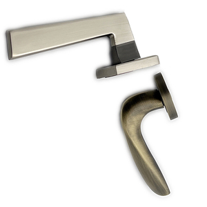 Manija de Puerta de Zinc de Buena Calidad, Color MTB/<span class=keywords><strong>MSN</strong></span> en Roseta - Product Image 2