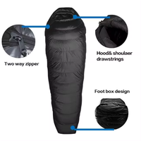 Sac de couchage en duvet de canard ultraléger -10°C pour l'hiver, imperméable, pour le camping en plein air, pour enfants, tissu en nylon, type par temps froid