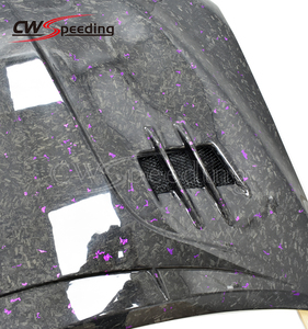 סגנון CWS-C מזויפים סיבי פחמן עם מנוע סגול מכסה המנוע עבור ערכת הגוף 2018 <span class=keywords><strong>toyota</strong></span> - Product Image 5