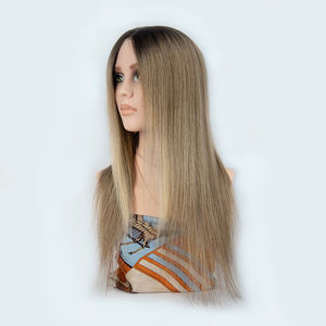 Perruque Lace Top 2026 en Cheveux Humains Naturels Russes Alignés, Couleur Blond Cendré, Base en Soie de Luxe pour Femmes Blanches - Product Image 1