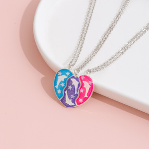 Nuove Collane per Bambini, Graziose Collane con Ciondolo a Forma di Farfalla Smaltata e Cuore, Set di Gioielli per Amici - Product Image 5