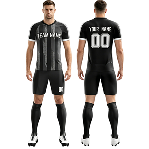 Set Jersey Sepak Bola Sublimasi Desain Baru Profesional, Bahan Polyester Bernapas, Seragam Tim dengan Nama dan Nomor - Product Image 2