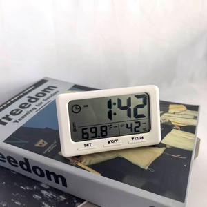 <span class=keywords><strong>Thermomètre</strong></span> hygromètre numérique intelligent ultra-fin en plastique avec alarme pour bureau et maison - Product Image 1