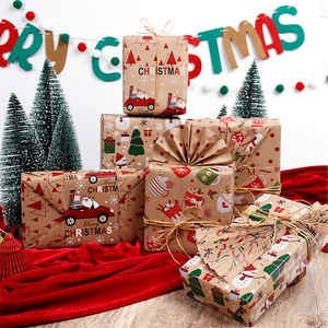 Wholesale <b>Christmas</b> Gift <b>Wrapping</b> <b>Paper</b> 43 *1000 cm Kraft <b>Paper</b> Double Side Printing <b>Wrapping</b> <b>Paper</b> Packaging - Product Image 4