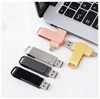 Memorias USB-C Dobles Personalizadas, Unidades Flash OTG 2.0 de 8GB, 16GB, 32GB, 64GB, Memoria Flash USB y Tipo C, Unidad Flash Tipo C