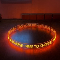 Plafonnier rond carré en acrylique Led néon lettre lumière personnalisé néon Logo signe décoration murale pour restaurant