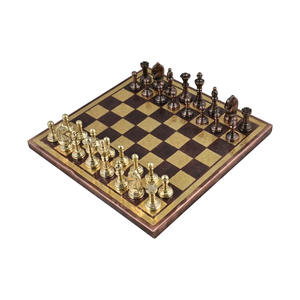 Handcrafted Brass Solid <b>Chess</b> Set Decorative Board Game <b>Chess</b> Pieces Gifting Display Luxury Traditional Design Metal Handicraft - Product Image 1