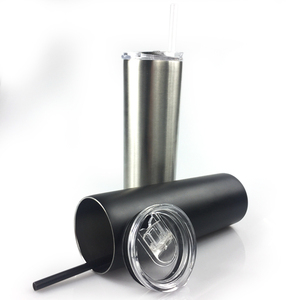 20oz 304 Stainless Steel Skinny Tumbler Water Bottle Hot Sell Designed Double Wall Vacuum <strong>Insulated</strong> <strong>Cups</strong> with Straw and Lid - Product Image 5