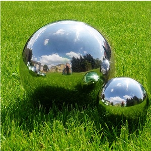 Boules en acier inoxydable polies miroir 15cm 20cm 25cm 30cm Ornements de <span class=keywords><strong>jardin</strong></span> réfléchissants Boules creuses en métal - Product Image 3