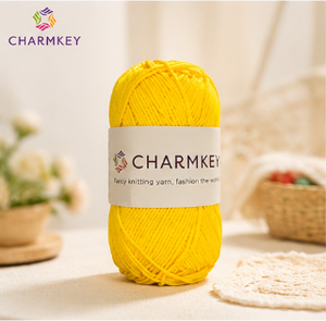 ไหมพรมถักโครเชต์ Charmkey 4 เส้น 100% อะคริลิก เนื้อนุ่ม สีมาการอง สำหรับถักผ้าห่มตุ๊กตา งานฝีมือ DIY - Product Image 2