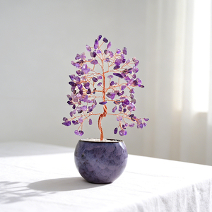 Hot Sale Natural Amethyst Crystal Money <b>Tree</b> Ceramic Bowl Base Fortune <b>Tree</b> for Home Office Desk Decor - Product Image 3