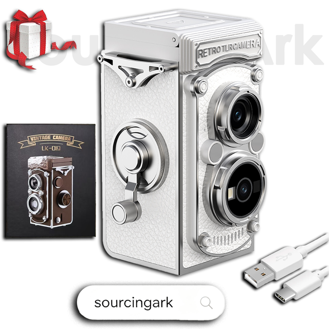 SourcingArk Retro Vintage Camera LK-019 with Joystick Filter Control 48MP 1080P Video 1.54 Inch Screen Infrared HD Camera LK-019