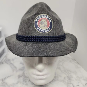Chapeau en feutre gris <span class=keywords><strong>Paulaner</strong></span> Munich avec logo imprimé - Product Image 2