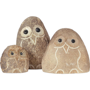 Resina criação pequena 3 coruja pedra estatueta pacote - Product Image 1