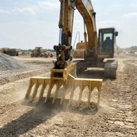 Wheel Loader Super Heavy Duty dengan Rake Stick Lebar yang Dapat Disesuaikan, Rake Bulldozer 3-30 Ton Universal Fit, Garansi 1 Tahun