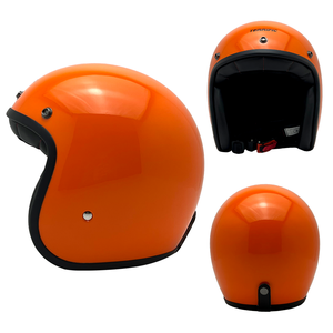 Casco de fibra de vidrio naranja de alta calidad, visera de cara abierta, certificado 3C, casco de deporte al aire libre para motocicleta o scooters en bicicleta - Product Image 1