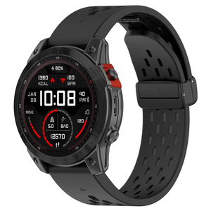 <span class=keywords><strong>Correa</strong></span> de Reloj de Silicona de 20/22/26 mm de Ajuste Rápido para <span class=keywords><strong>Garmin</strong></span> <span class=keywords><strong>Fenix</strong></span> 8 7S 7 6 5 <span class=keywords><strong>5S</strong></span> Forerunner 945, <span class=keywords><strong>Correa</strong></span> Deportiva Transpirable con Hebilla Magnética - Product Image 2